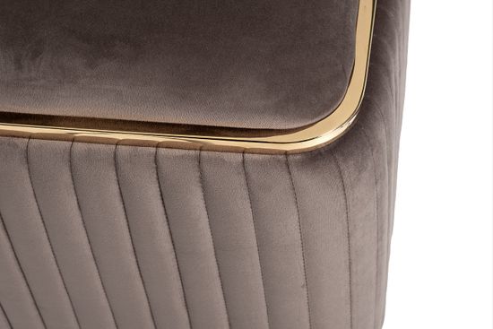 102AN-PUF-1300-KOR Пуф Glarus, велюр коричневый 45*45*45 см