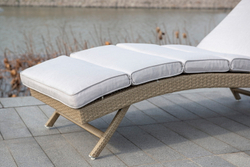"Лиссабон" шезлонг из искусственного ротанга, цвет соломенный