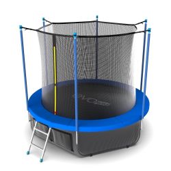 EVO JUMP Internal 12ft (Sky). Батут с внутренней сеткой и лестницей, диаметр 12ft (синий) + нижняя сеть