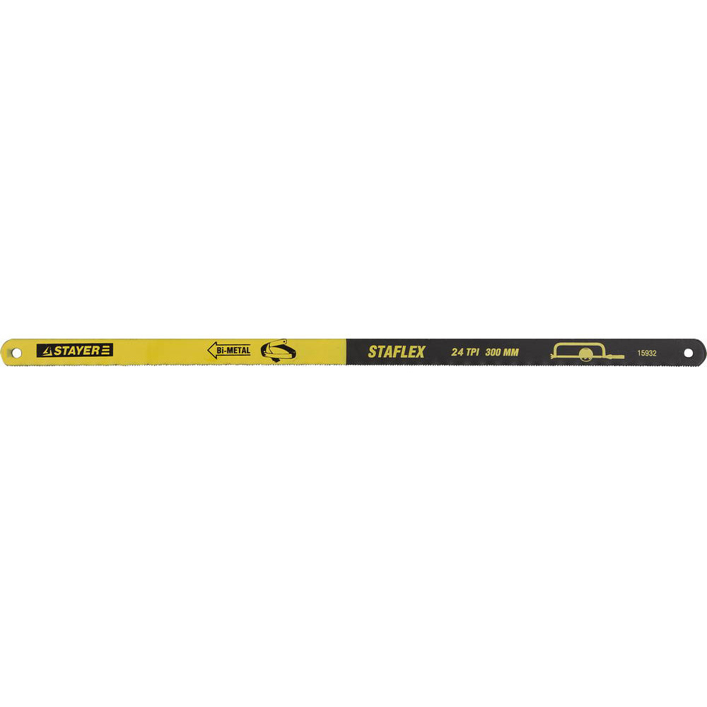 STAYER FLEX, 24 TPI, 300 мм, 10 шт, биметталическое полотно по металлу, Professional (15932-S10)