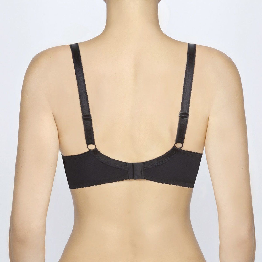 Бюстгальтер-балконет с кружевом (Размер: 85D) (Цвет: черный)