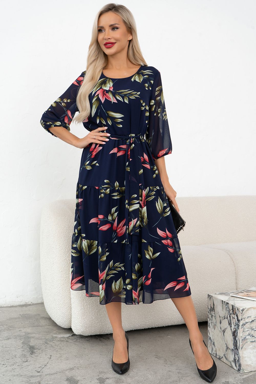 Платье Хелен (темно синий) Р11-2075/9 Nikol