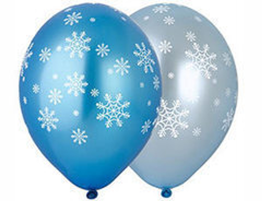 BB Шелкография металлик 14" Снежинки