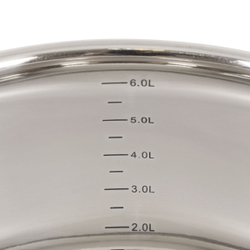 Кастрюля нерж, 5.4 л, с крыш, Daniks, Валетта, QS-2-24/GS-01616-24CA, индукц