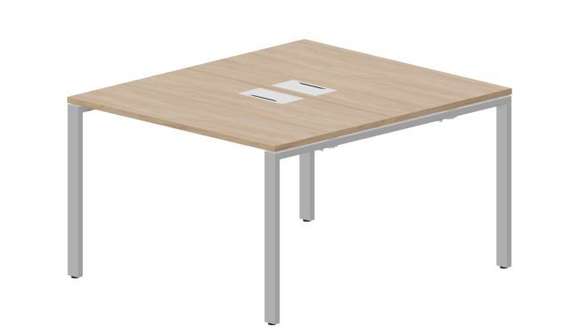 Составной стол Strike на 2 рабочих места 1180х1366х750мм (2 металлических аутлета)