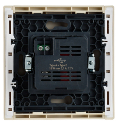 FORTE&PIANO Розетка USB A+C 18Вт FP451 ваниль IEK