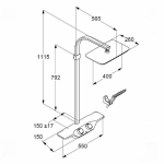 Душевая система Kludi Coockpit Discovery 802009100
