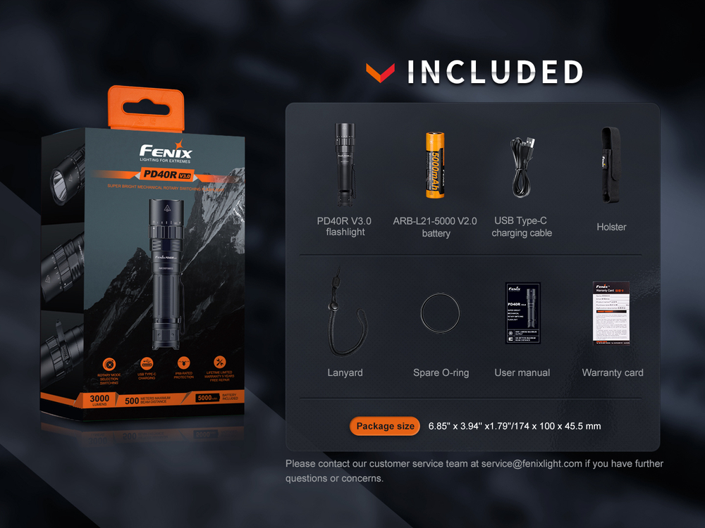 Тактический фонарь Fenix PD40R V3.0