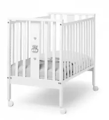 Детская кроватка на колесах Erbesi Mini Charly White/Grey