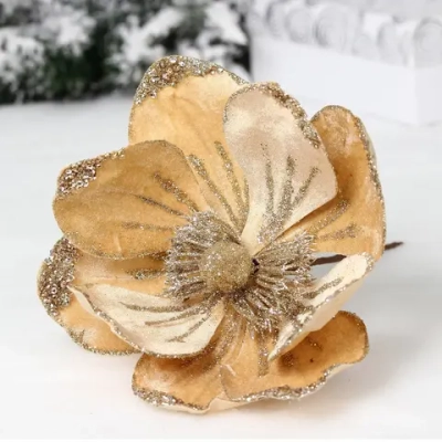 Украшение новогоднее «Пуансеттия - Пастель» 20 см, Шампань