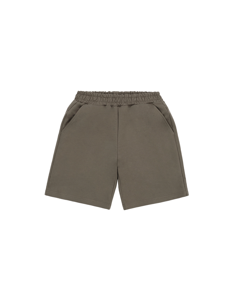 Шорты мужские без начеса (серо-оливковый)
