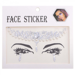 Наклейки-стразы Alingar, акриловые, "Декор для лица", оформление зоны лба и глаз, ассорти, пакет с европодвесом