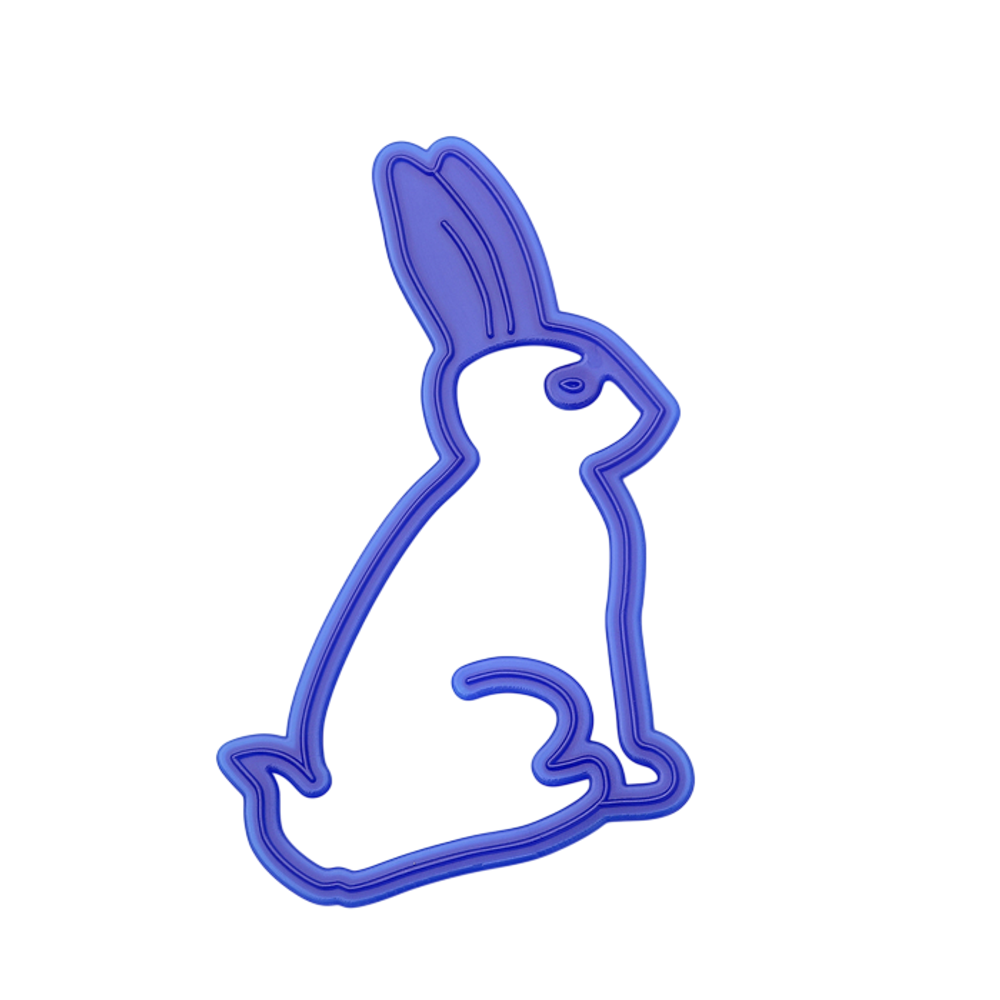 Форма для печенья «Зайчик», вырубка, штамп, цвет микс