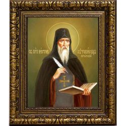 Нестор Летописец Печерский Преподобный. Икона на холсте.