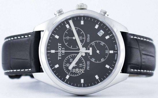 Мужские швейцарские часы с секундомером Tissot T101.417.16.051.00 лежа