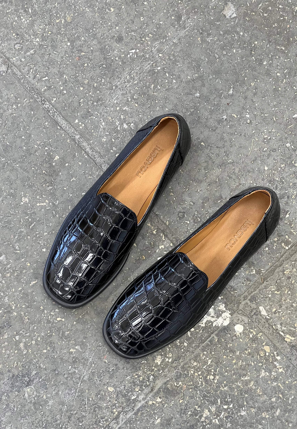 Лоферы // Jill // Croc // Black