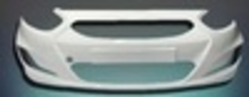 Бампер передний окрашенный Hyundai Solaris (11-14) (Белый PGU)