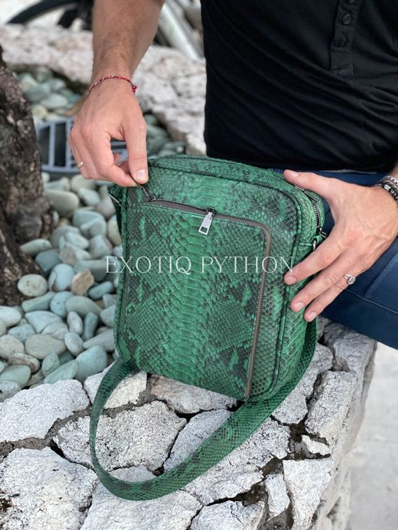 Мужская сумка из кожи питона BG-501