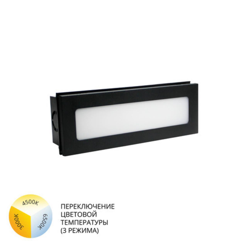 Уличный настенный встраиваемый светодиодный светильник Arte Lamp TIPICO A1505IN-1BK