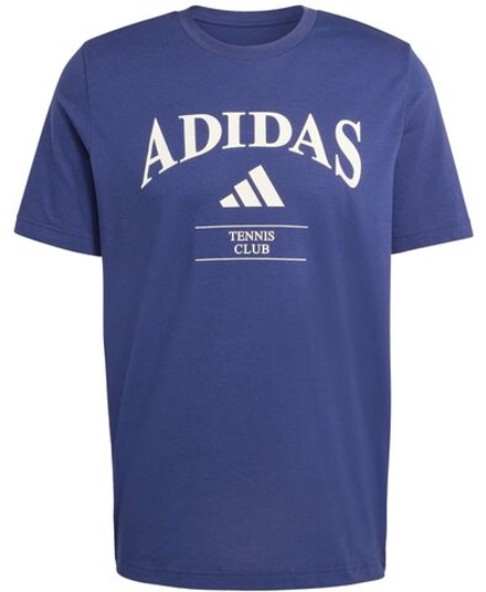 Теннисная футболка Adidas Heritage Graphic Club - dark blue/chalk white