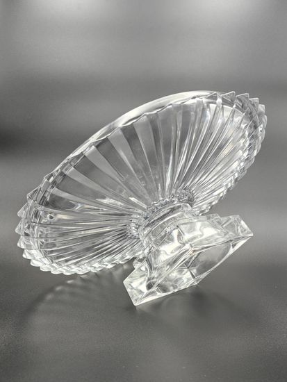 Блюдо из стекла на ножке 33х12,5 см. Oceania