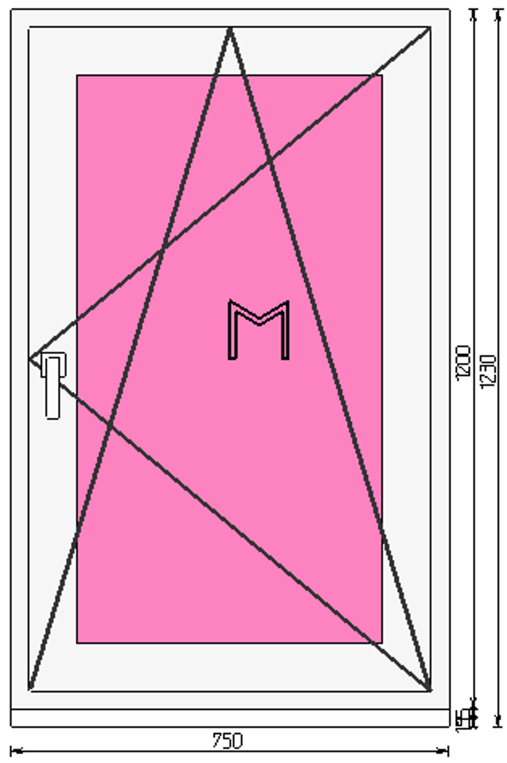 Пластиковое окно 1200 х 750 ТермА Эко + Москитная сетка