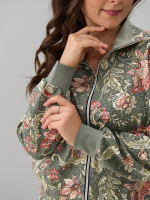 Костюм с брюками КБ-184/фисташка-мифическиецветы