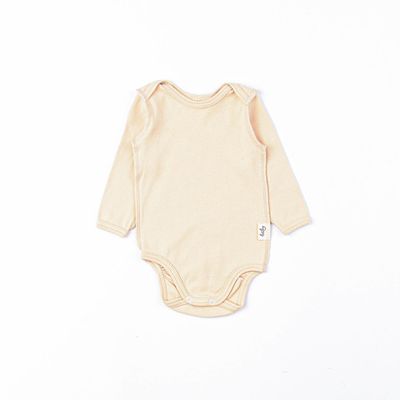 Long-sleeved bodysuit 3-18 months - Biscuit