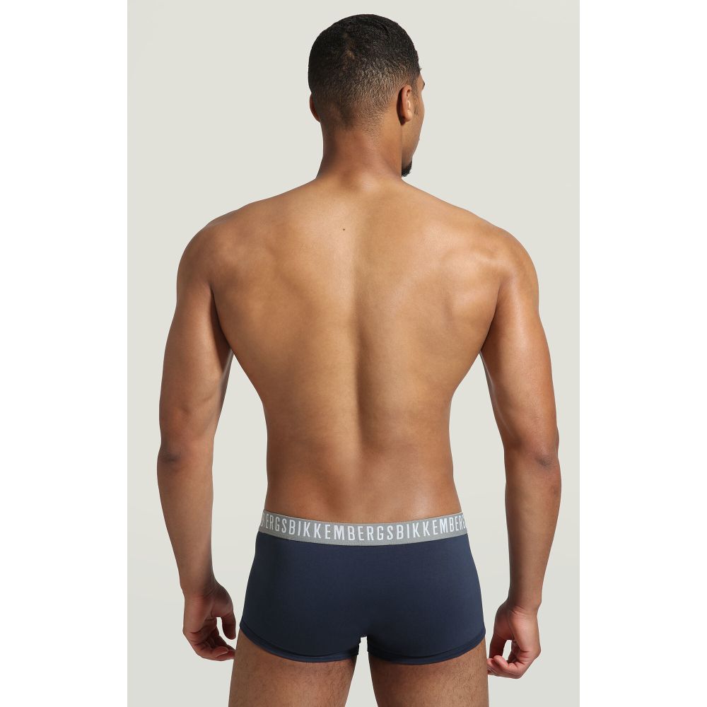 Мужские трусы хипсы синие набор 2 в 1 Bikkembergs CLASSIC BKK1UTR02BI/2