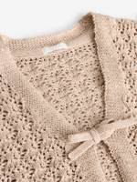 Кардиган вязаный для девочки Next E25-070, Светло-бежевый