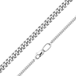 Цепь из белого золота с алмазной гранью (плетение «Панцирное»)