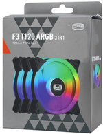Кулер PCcooler F3 T120 ARGB 3 IN 1 BK