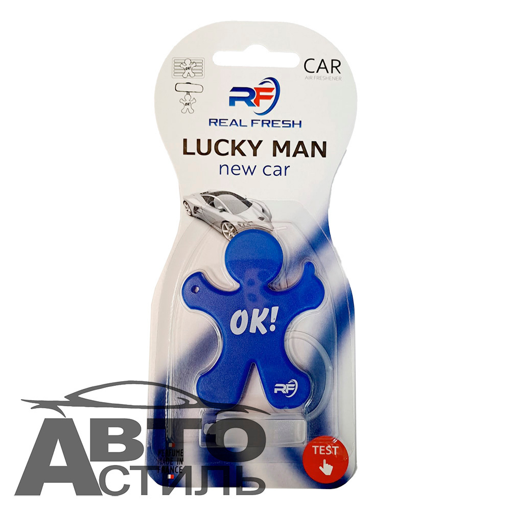 Ароматизатор на обдув REAL Fresh  LUCKY MAN - Новая Машина\New Car