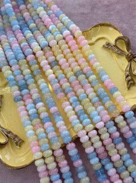 Нить бусин из кварца 10мм, рондель