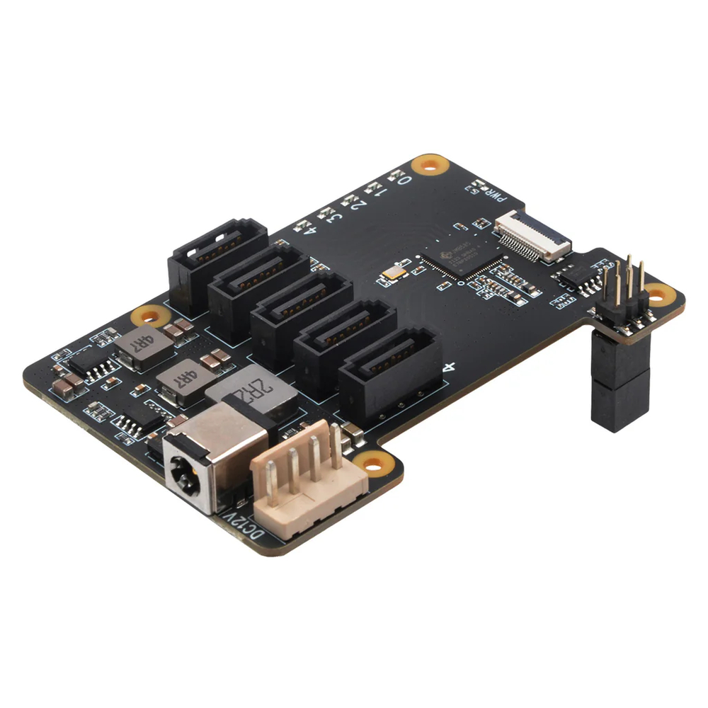 Адаптер x1009 для Raspberry pi 5 c Pcie на 5*SATA разъем