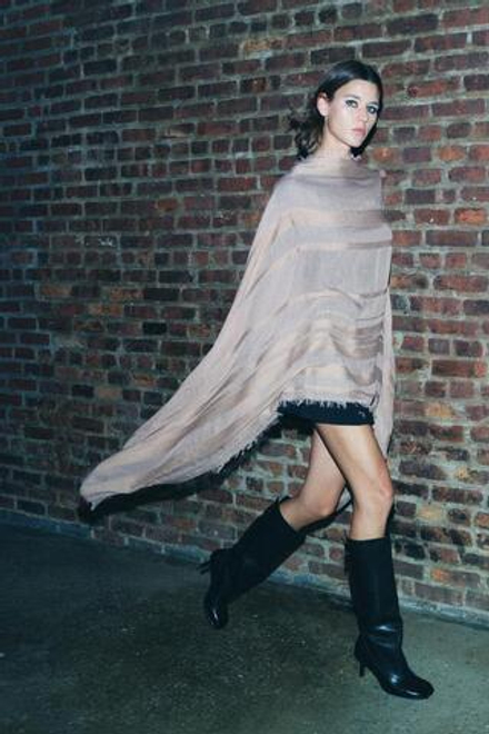 ZARA ТОНКИЙ ШАРФ ИЗ МОДАЛА И ШЕРСТИ, ЦВЕТ РОЗОВОГО ДЕРЕВА