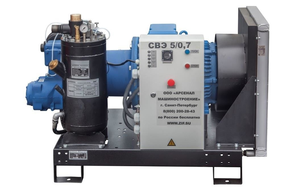 Станция компрессорная электрическая ЗИФ-СВЭ-6,3/0,7 без кожуха