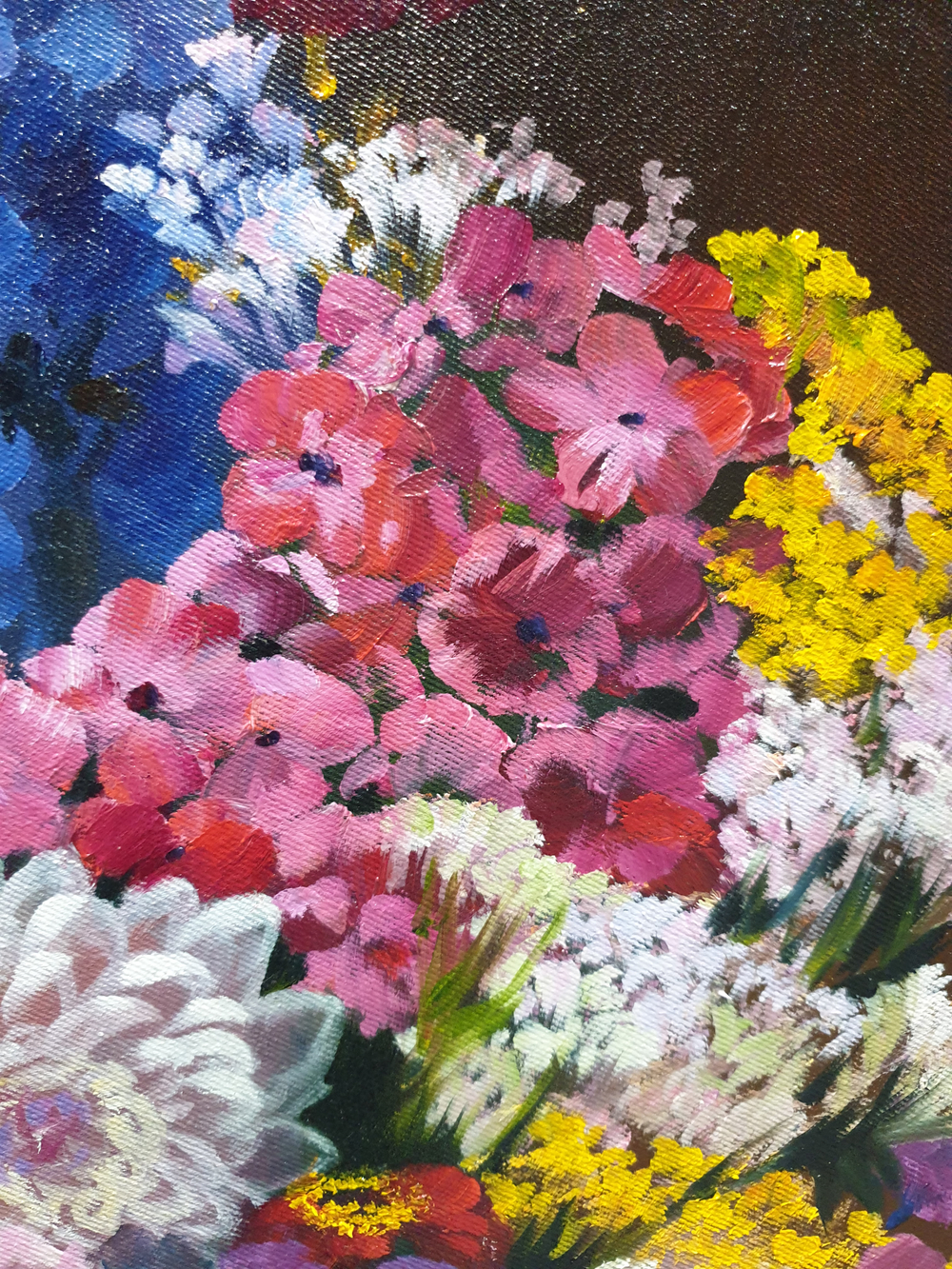 Букет цветов и фруктов