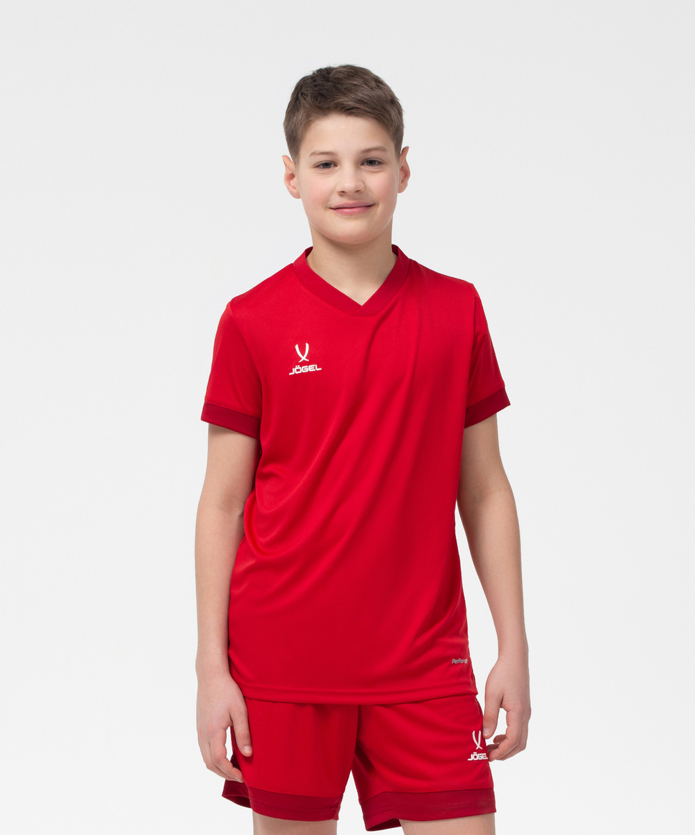 Футболка игровая DIVISION PerFormDRY Union Jersey, красный/ темно-красный/белый, детский