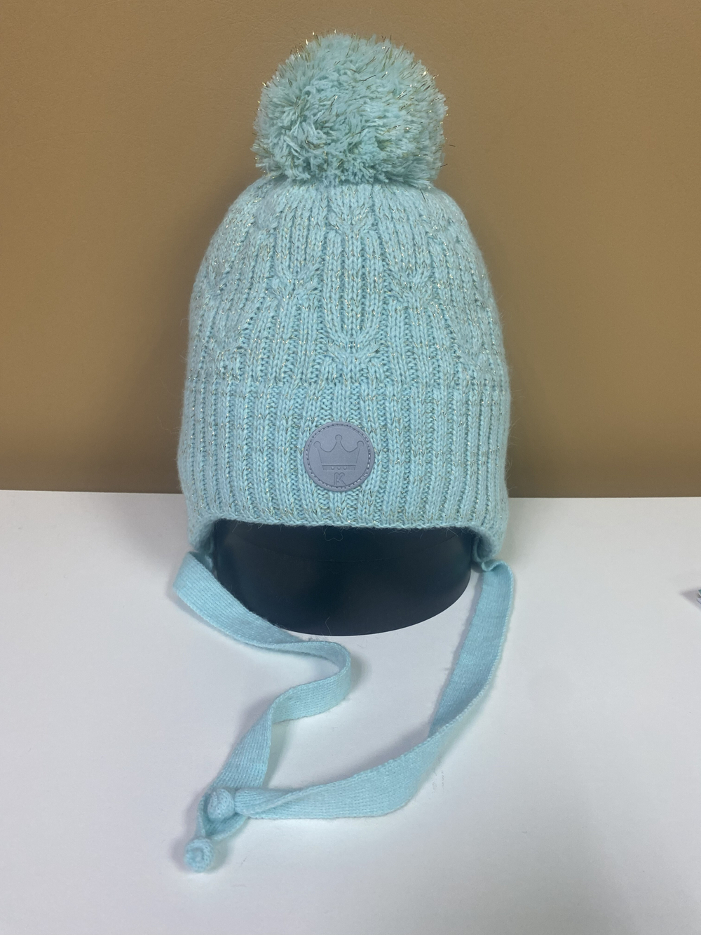 Шапка зимняя мятная "Прикиндер", размер 48-50