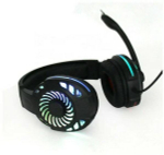 Накладные проводные наушники Komc KM-666 с МК USB-LED black