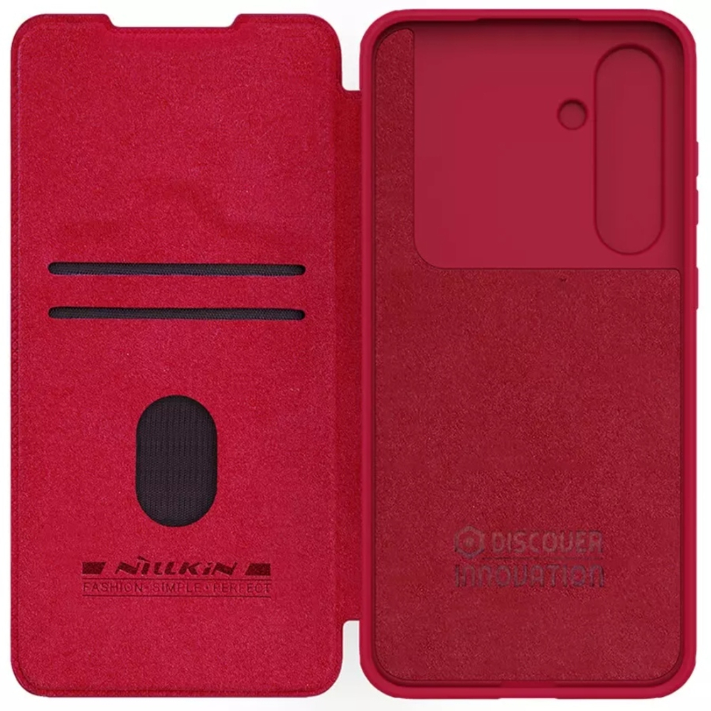 Кожаный чехол-книжка Nillkin Leather Qin Pro для Samsung Galaxy S24 FE