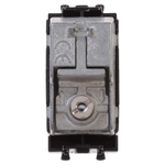 Розетка TV проходная модульная, "Avanti", "Черный квадрат", 1 модуль