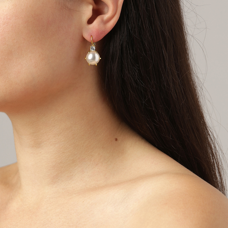Серьги Dyrberg Kern BEGONIA SG WHITE PEARL 460040