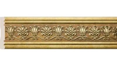 Бордюр 1200 мм. Набор 2шт. 9х80 Античное золото Cosca W1080-4/G327 Пальметта