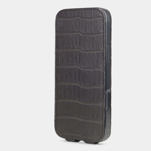 Чехол iPhone 16 Pro Max натуральная кожа аллигатора, коричневого цвета