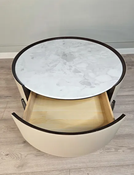 Комплект из 2 журнальных столиков JY-481, Ø80 и Ø45 см