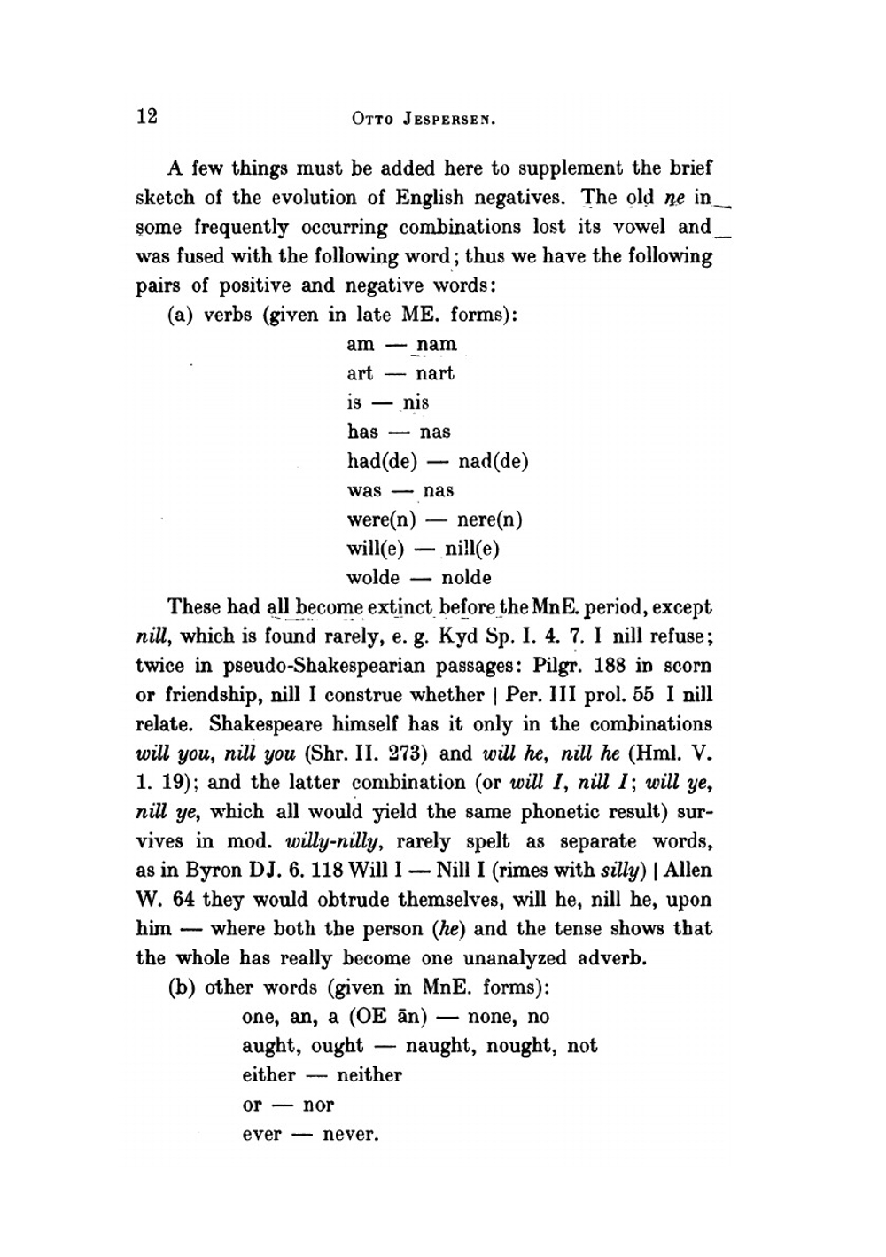 Negation in English and other languages | Jespersen Otto