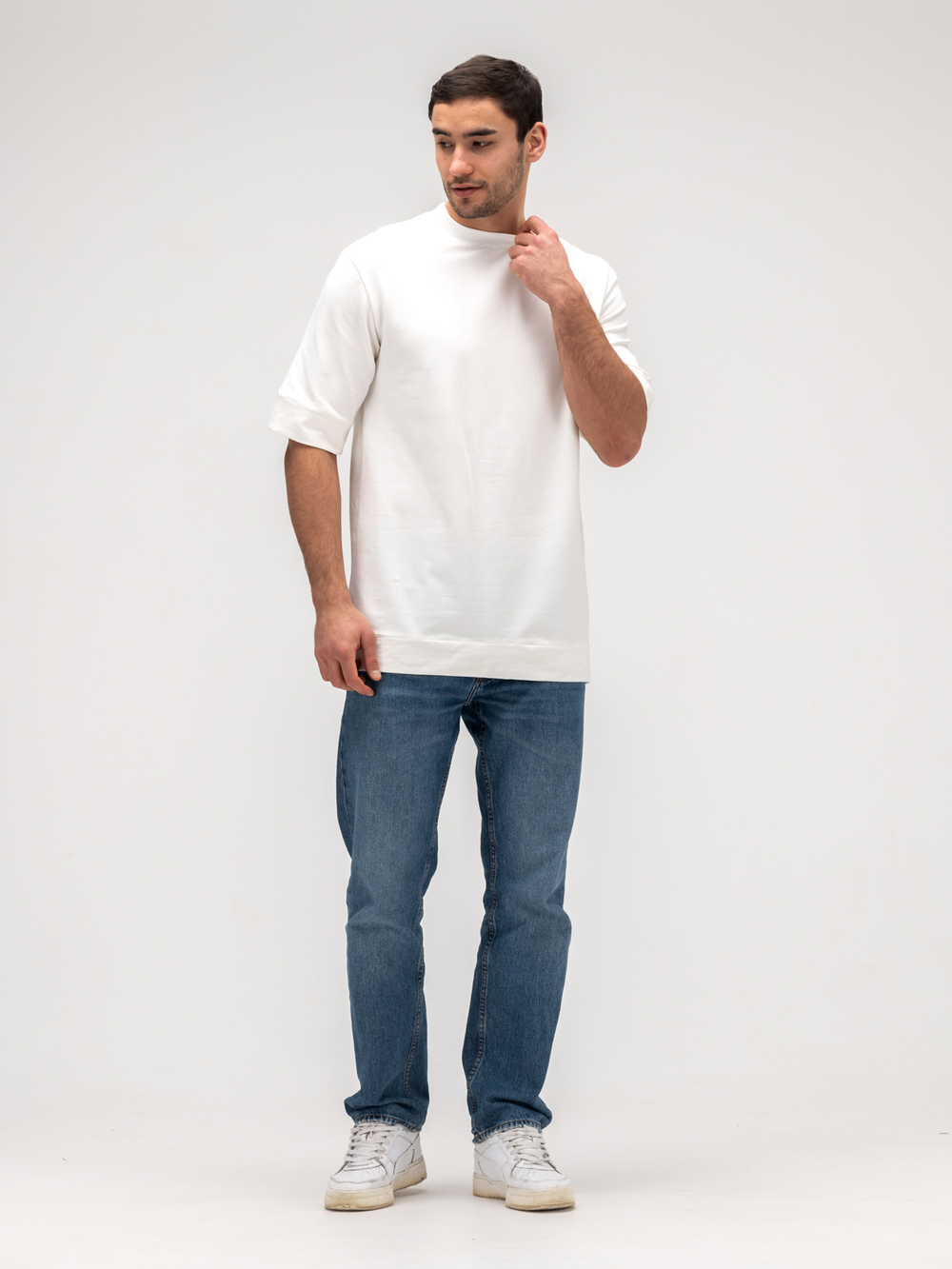 Футболка мужская плотная. Белая