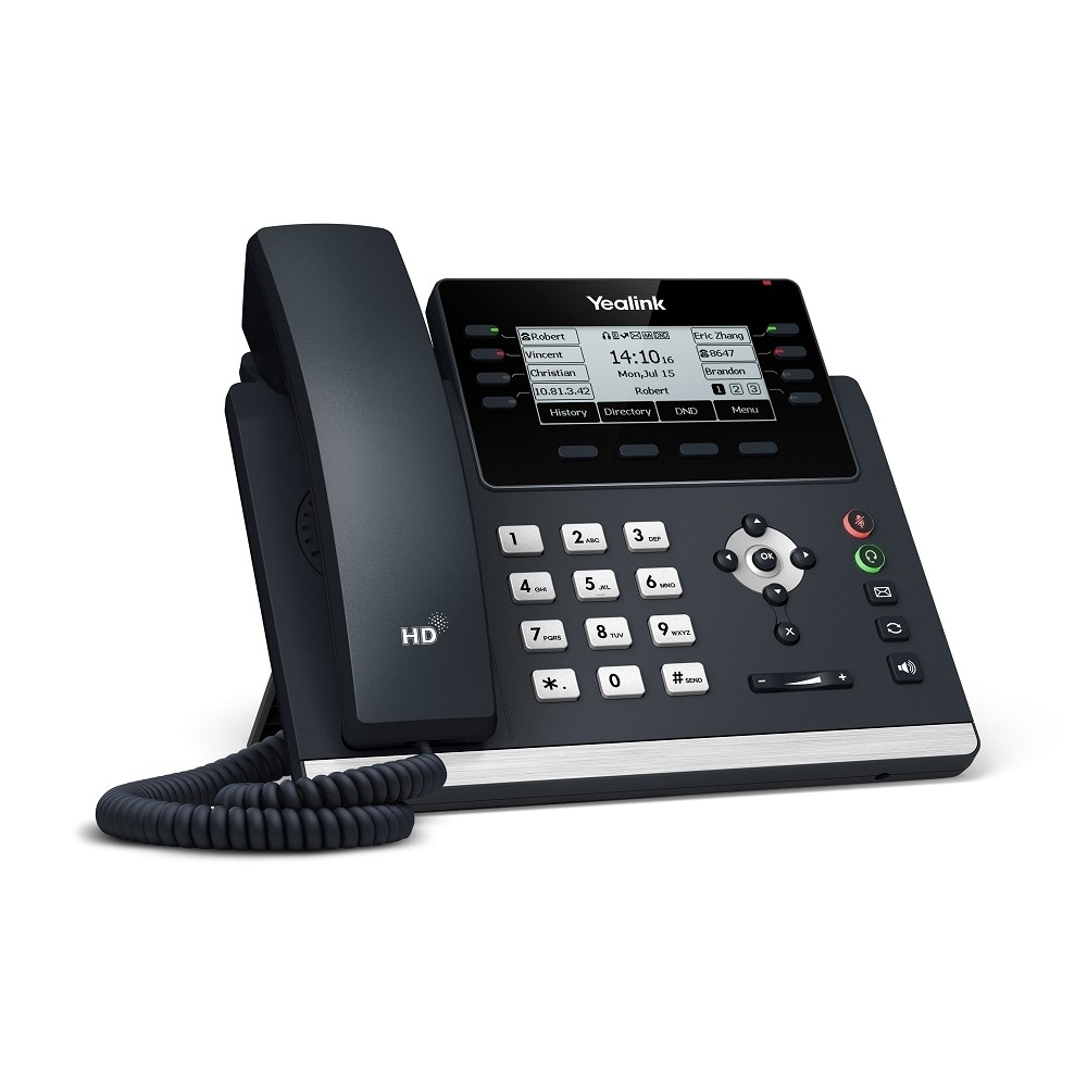 IP телефон YEALINK SIP-T43U 12 аккаунтов, 2 порта USB, BLF, PoE, GigE, без БП, шт